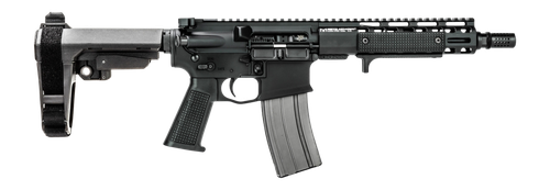 Griffin Armament MK2PSD30095P-W MK2 PSD 300 Blackout 9.50" Threaded Barrel, Black Anodized Aluminum Receiver w/Picatinny Rail, M-LOK Handguard, Black Polymer SBA3 Brace, Black A3 Grip, Ambidextrous
