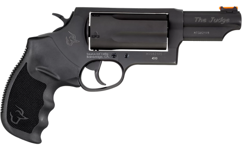 Taurus 2-441031MAG Judge Magnum Compact 45 Colt (Long Colt)/410 Gauge 5 Shot 3" Matte Black Oxide Steel Barrel, Cylinder & Frame, Black Ribber Grip, Transfer Bar Safety, Exposed Hammer