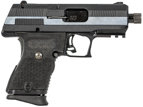 Hi-Point YC380CFRDCT YC380 w/Red Dot 380 ACP 10+1 3.93" Black Threaded Barrel, Black/Chrome Serrated Steel Slide, Black Polymer Frame w/Picatinny Rail, Black Plastic Grip, Crimson Trace Red Dot