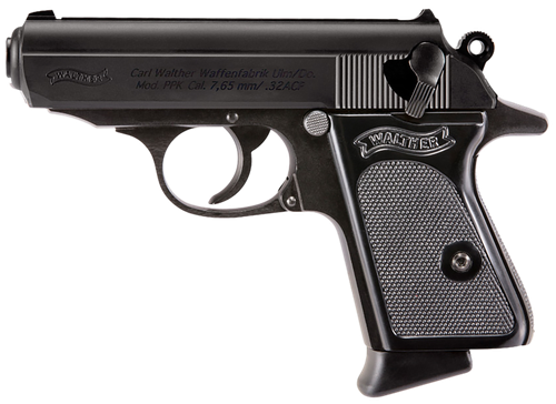 Walther Arms 4796021 PPK  32 ACP 6+1 3.30" Black Steel Barrel, Black Serrated Steel Slide, Black Steel Frame w/Beavertail, Textured Polymer Grip