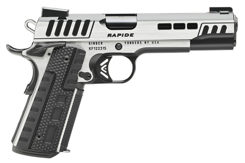 Kimber Mfg.,inc 3000426  Rapide Scorpius 10mm 8+1 5" Black KimPro II w/ Brush Polished Flats Stainless Steel Slide G10 Grip