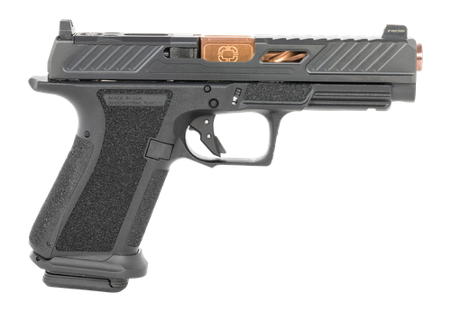 Shadow Systems SS-1027-B MR920L Elite 9mm Luger 15+1, 4.50" Black Nitride Match Grade/Spiral Fluted Barrel, Black Nitride Optic Cut/Serrated/Window Cut Stainless Steel Slide, Black Polymer Frame w/Bea