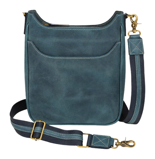 GTM GTM-CZY/17 BLUE   CROSSBODY SLIM SATCHEL-BUFF