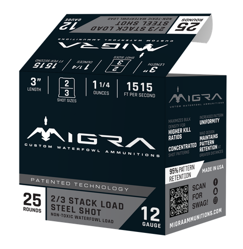 MIGRA M12AS23   12G 3"     2-3SHT 1.25       25/10