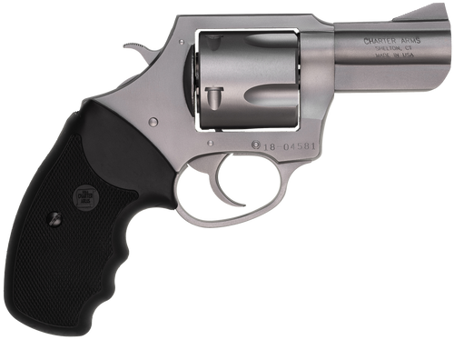 Charter Arms 74530 Bulldog  Extra Large 45 Colt (LC), 5 Shot 2.50" Matte Stainless Steel Barrel, Cylinder & Frame w/Black Finger Grooved Rubber Grip