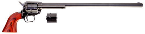 Heritage Mfg RR22MB16 Rough Rider  22 LR/22 WMR 6 Shot, 16" Black Steel Barrel, Black Zinc Alloy Frame, Black Cylinder Cocobolo Grip, Hammer/Thumb Safety, Exposed Hammer