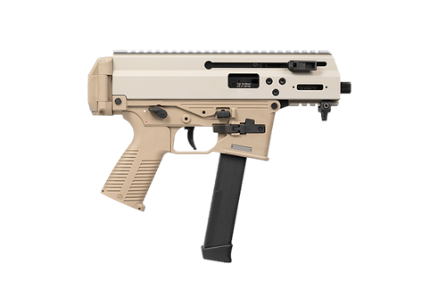B&T Firearms BT-36045-G-CT APC 9K Pro 9mm Luger 33+1 25.50" Black Barrel, M-LOK Handguard, Coyote Tan Cerakote Picatinny Rail Receiver, M4 Compatible Grip