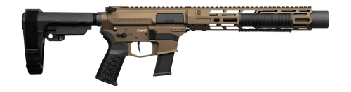 CMMG 45AEA70-MB Zeroed Banshee MkG 45 ACP 13+1 6.50" Black Nitride Threaded Barrel, Midnight Bronze Cerakote Aluminum Receiver w/Picatinny Rail, M-LOK Handguard, Black Polymer CMMG RipBrace, CMMG Zero