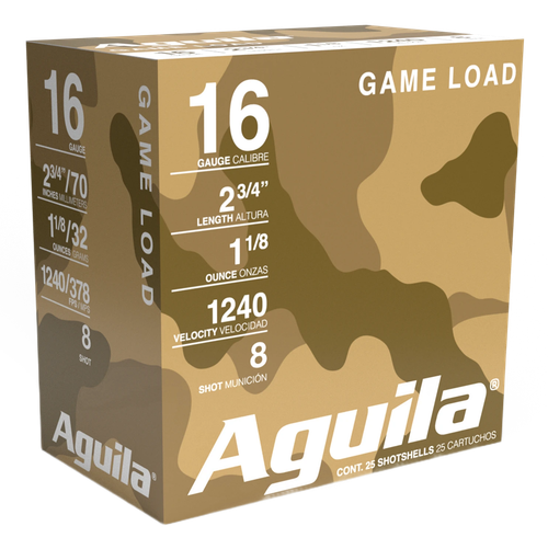 AGUILA 1CHB1608 GAME     16G 2.75 #8  11/8OZ 25/10
