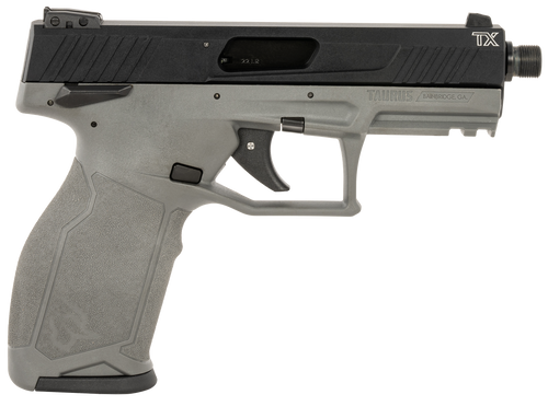 Taurus 1-TX22141G10 TX22  Full Size Frame 22 LR 10+1 4.10" Matte Black Threaded Barrel, Matte Black Serrated Slide, Gray Polymer Frame w/Picatinny Rail, Textured Grip