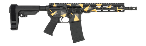 Shark Coast Tactical SCC07176GEO-P Geodesic  5.56 NATO 30+1 10.50" Black Nitride Threaded Barrel, Aluminum Receiver w/Picatinny Rail, M-LOK Handguard, Polymer SB Tactical SBA3 Brace, Polymer Grip