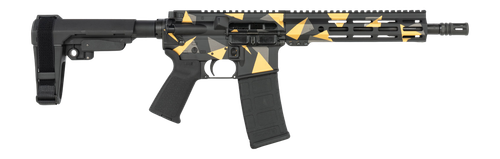 Shark Coast Tactical SCC07176GEO-P Geodesic  5.56 NATO 30+1 10.50" Black Nitride Threaded Barrel, Aluminum Receiver w/Picatinny Rail, M-LOK Handguard, Polymer SB Tactical SBA3 Brace, Polymer Grip