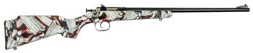 Crickett KSA2168 Youth  22 LR 1rd 16.12" Blued Barrel & Receiver, Fixed Front/Adjustable Rear Peep Sight, American Flag/Amendment Synthetic Stock w/11.5" LOP, Rebounding Firing Pin Safety