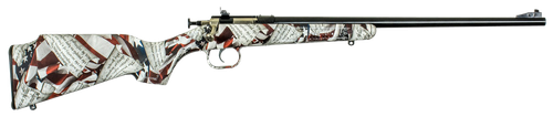 Crickett KSA2168 Youth  22 LR 1rd 16.12" Blued Barrel & Receiver, Fixed Front/Adjustable Rear Peep Sight, American Flag/Amendment Synthetic Stock w/11.5" LOP, Rebounding Firing Pin Safety