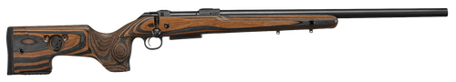 CZ-USA 07504 CZ 600 Range Full Size 6mm Creedmoor 5+1 24" Black Nitride Steel Threaded Barrel, Black Drilled & Tapped Receiver, Brown & Gray Laminate Fixed w/Adj Cheek Rest Stock, Right Hand