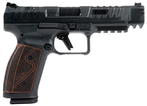 Canik HG7010R-N SFx Rival-S Full Size Frame 9mm Luger 18+1 5" Black Steel Barrel, Black Steel Optic Ready/Ported/Serrated Slide, Black Steel Frame w/Picatinny Rail, Rosewood Grip