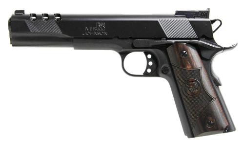 Iver Johnson Arms EAGLEXL45 1911 Eagle XL  45 ACP 6" 8+1 Matte Blued Matte Blued Ported Long Slide Diamondwood Walnut with Integrated Logo Grip Adj Sights