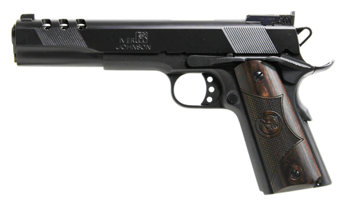 Iver Johnson Arms EAGLEXL45 1911 Eagle XL  45 ACP 6" 8+1 Matte Blued Matte Blued Ported Long Slide Diamondwood Walnut with Integrated Logo Grip Adj Sights