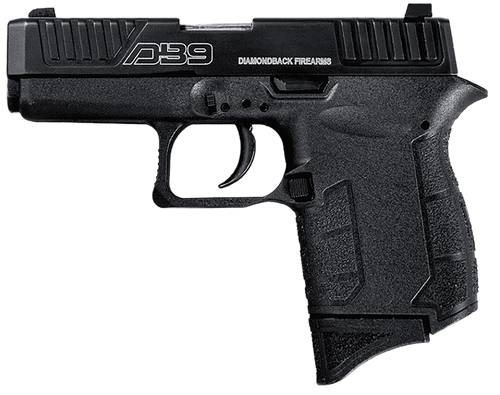 Diamondback DB0200P001 DB9 Gen4 Micro-Compact Frame 9mm Luger 6+1, 3.10" Stainless Steel Barrel, Black Serrated Stainless Steel Slide, Black Polymer Frame w/Beavertail & Grip