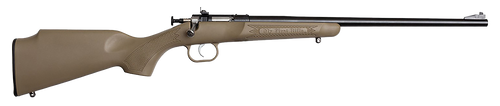Crickett KSA2235 Youth  22 LR 1rd 16.12" Blued Barrel & Receiver, Fixed Front/Adjustable Rear Peep Sights, Desert Tan Synthetic Stock w/11.5" LOP, Rebounding Firing Pin Safety