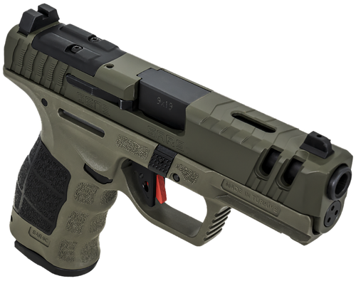 SAR USA SAR9CG3OD SAR9 C Gen3 Compact Frame 9mm Luger 15+1 4" Black Steel Barrel, OD Green Cerakote Steel Slide, OD Green Polymer Frame w/Picatinny Rail, Black Interchangeable Backstrap Grip