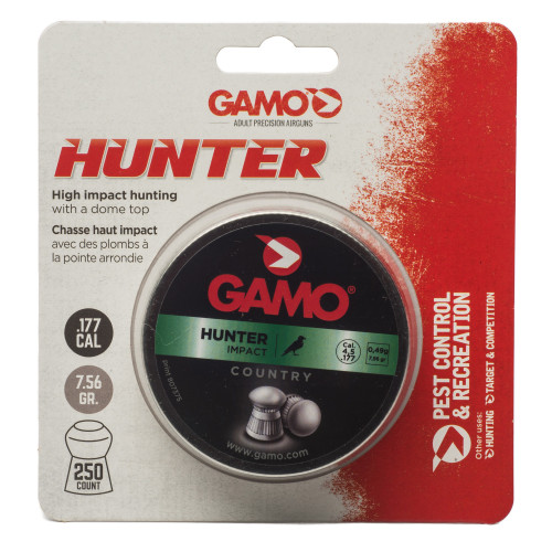 GAMO HUNTER ROUND NOSE 177CAL 250CT