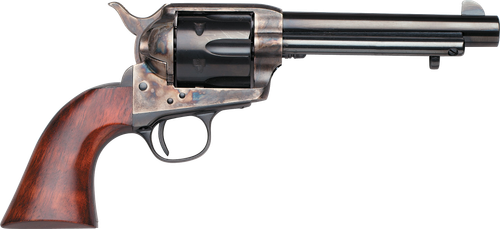 Taylors & Company 550903 1873 Cattleman SAO 357 Mag Caliber with 5.50" Blued Finish Barrel, 6rd Capacity Blued Finish Cylinder, Color Case Hardened Finish Steel Frame & Walnut Grip