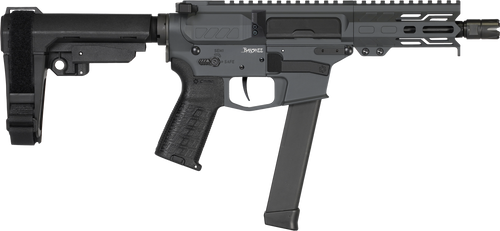 CMMG 99A890FSG Banshee MKGS 9mm Luger 33+1 5" Black Nitride Medium Taper Threaded Barrel, EML 4" M-LOK Handguards, Sniper Gray Cerakote Aluminum Picatinny Rail Receiver, CMMG Zeroed Grips