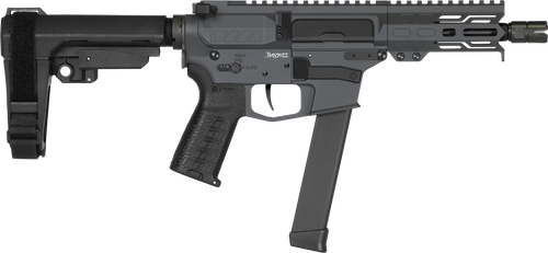 CMMG 99A890FSG Banshee MKGS 9mm Luger 33+1 5" Black Nitride Medium Taper Threaded Barrel, EML 4" M-LOK Handguards, Sniper Gray Cerakote Aluminum Picatinny Rail Receiver, CMMG Zeroed Grips
