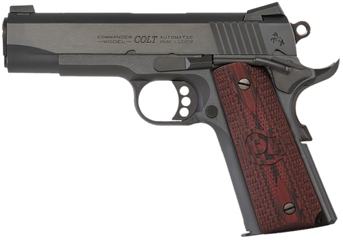 Colt Mfg O4943XE Commander Combat 38 Super 9+1 4.25" Stainless Steel Barrel, Blued Serrated Carbon Steel Slide, Blued Steel Frame, Black Cherry G10 Grip