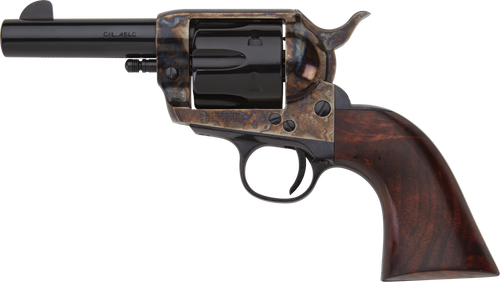 Pietta HF45CHS312NM 1873 Great Western II Sheriff 45 Colt (Long Colt) 6rd 3.50" Blued Steel Barrel & Cylinder, Color Case Hardened Steel Frame, Walnut Grip, Exposed Hammer