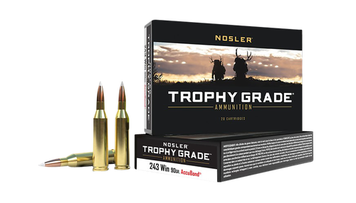 Nosler 48263 Trophy Grade  243Win 90gr Nosler AccuBond 20 Per Box/10 Case