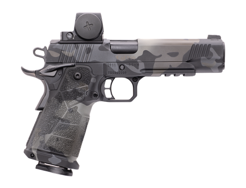 Cnc Firearms CNCSTEALTHWAR Kimber 1911 DS Warrior Stealth 9mm Luger 5.50" Multi-Cam Black Cerakote Stainless Steel Serrated w/Optic Slide, Multi-Cam Black Cerakote Frame w/ Accessory Rail, Carbon Fibe