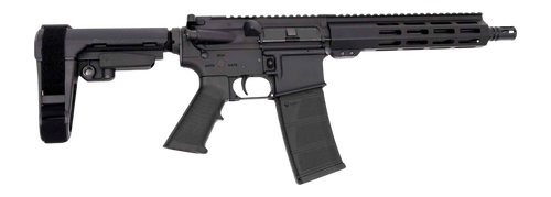 Andro Corp Industries 30010HB ACI-15 Halo 300 Blackout 30+1 10" Black Nitride Threaded Barrel, Black Anodized Aluminum Receiver w/Picatinny Rail, M-LOK Handguard, Black Polymer SBA3 Pistol Brace, A2 G