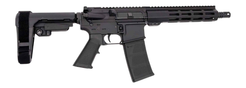 Andro Corp Industries 30010HB ACI-15 Halo 300 Blackout 30+1 10" Black Nitride Threaded Barrel, Black Anodized Aluminum Receiver w/Picatinny Rail, M-LOK Handguard, Black Polymer SBA3 Pistol Brace, A2 G