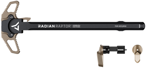 Radian Weapons R0299 Raptor  Charging Handle & 45/90 Talon Safety, FDE, Ambi Controls, Fits Mil-Spec AR-15/M16 Platform