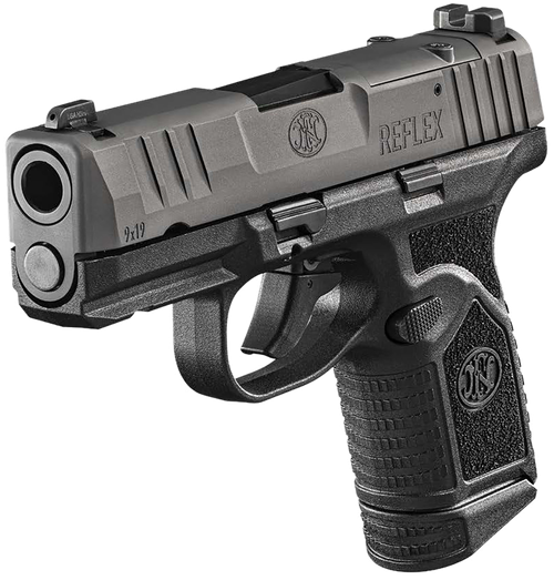 FN 66101422 Reflex MRD 9mm Luger 10+1 3.30" Micro-Compact Frame Black PVD Optic Ready/Serrated Steel Slide w/Picatinny Rail Black Stippled Grip Ambidextrous
