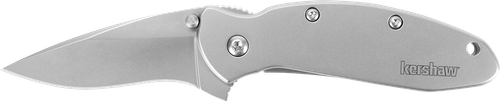 Kershaw 1620FL Scallion  2.40" Folding Drop Point Plain Bead Blasted 420HC SS Blade/Bead Blasted 410 Stainless Steel Handle Includes Pocket Clip