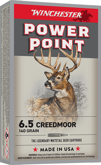 Winchester Ammo X652 Power-Point  6.5Creedmoor 140gr 20 Per Box/10 Case