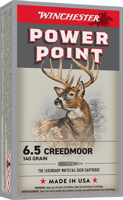 Winchester Ammo X652 Power-Point  6.5Creedmoor 140gr 20 Per Box/10 Case