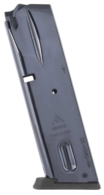 Mec-Gar MGSW5915N S&W  15rd 9mm Luger, Fits S&W 5900 Series/915/910/659 Black Nickel