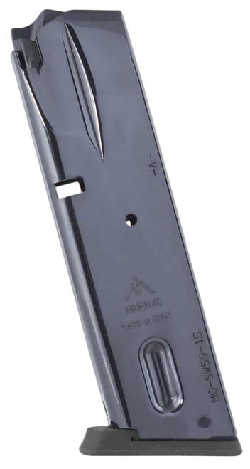 Mec-Gar MGSW5915N S&W  15rd 9mm Luger, Fits S&W 5900 Series/915/910/659 Black Nickel
