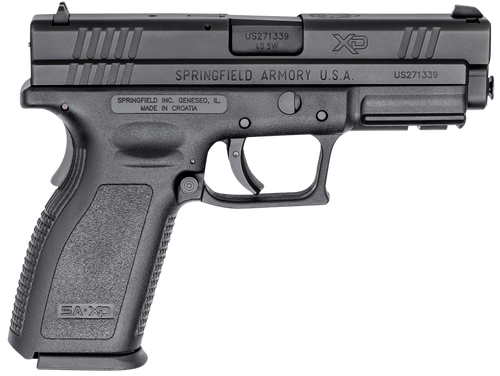 Springfield Armory XD9102 XD Service *CA Compliant 40 S&W 10+1 4" Black Melonite Steel Barrel & Serrated Slide, Black Polymer Frame w/Picatinny Rail, Black Polymer Grip