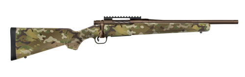 Mossberg 28277 Patriot  Compact 308 Win 5+1 16.25" Patriot Brown Cerakote Threaded Bull Barrel, Patriot Brown Cerakote Steel Receiver w/Picatinny Rail, MultiCam Fixed Synthetic Stock