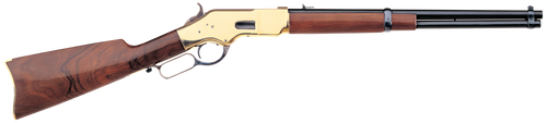 Taylors & Company 550209 1866 Yellowboy Carbine 45 Colt (LC) Caliber with 10+1 Capacity, 19" Blued Barrel, Brass Metal Finish & Walnut Stock Right Hand (Full Size)