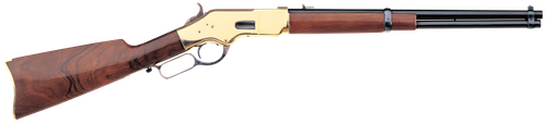 Taylors & Company 550209 1866 Yellowboy Carbine 45 Colt (LC) Caliber with 10+1 Capacity, 19" Blued Barrel, Brass Metal Finish & Walnut Stock Right Hand (Full Size)