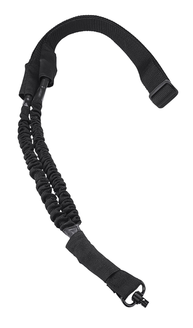 NcStar AQDBS1B VISM 1 Point Sling Black Nylon Strap w/Elastic Shock-Cord 46"-64" OAL Adjustable Bungee