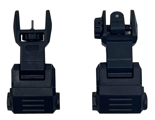 NcStar VG167 Picatinny High Profile Front and Rear Sight Set  Black Polymer
