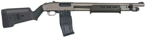 Mossberg 50221 590M  12 Gauge 10+1 18.50" Tungsten Gray Cerakote Barrel & Steel Drilled & Tapped Receiver, Magpul SGA Black Synthetic Stock
