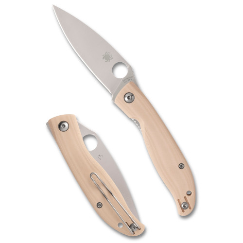 SPYDERCO MANTRA 4 G-10 3.34" WHT/SLV